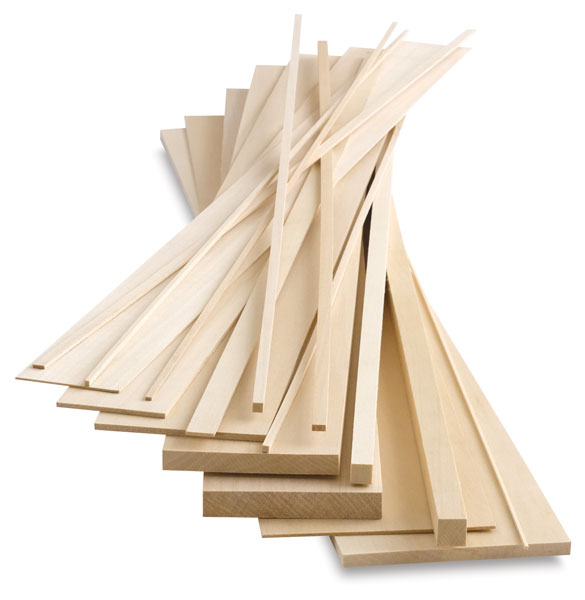 1/2" x 2"  x  23" Model Lumber basswood architect timber 1p craft MW 