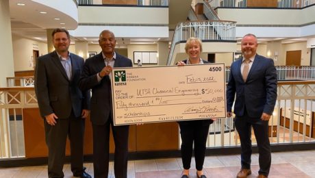 The Kaneka Foundation presents check to Klesse College
